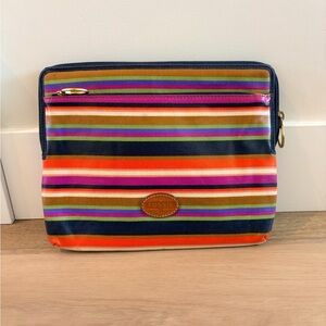 NEW Fossil Colorful Striped large clutch Pouch purse bag